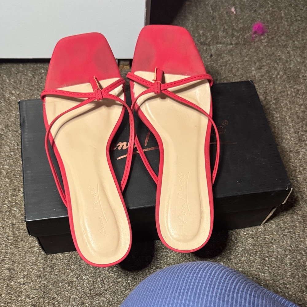 Anne Michelle Red Strappy Sandals